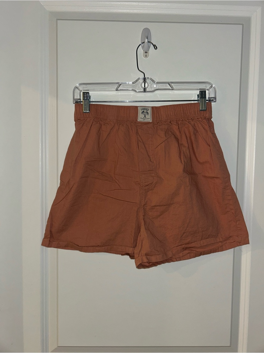 Lucky Brand Rust Orange Women’s Casual Elastic-Waist Shorts